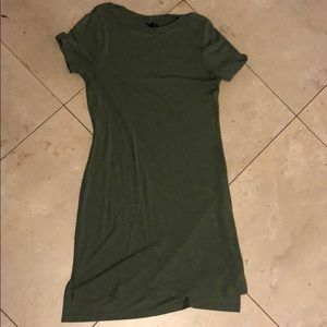 Olive green T-shirt dress